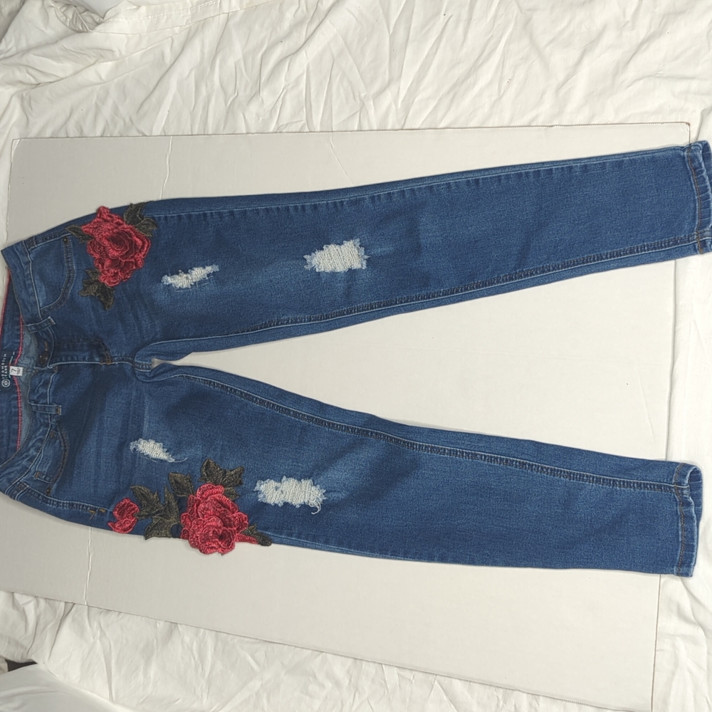 Boom Boom Jeans With Rose Applique View 3
